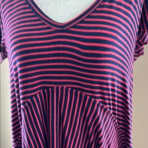 Striped V-Neck Women's Top